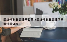 深圳佳兆业足球队名单(深圳佳兆业足球俱乐部梯队训练)