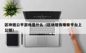 区块链公平游戏是什么(区块链有哪些平台上公链)