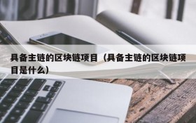 具备主链的区块链项目（具备主链的区块链项目是什么）