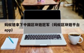 蚂蚁链拿下中国区块链冠军(蚂蚁区块链平台app)