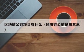 区块链公链项目有什么(区块链公链是啥意思)