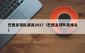 巴西足球队成员2017(巴西足球队员排名)