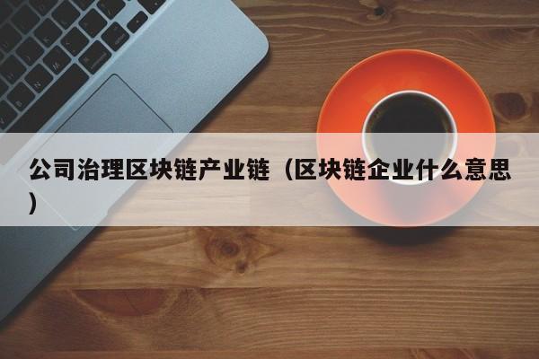 公司治理区块链产业链（区块链企业什么意思）